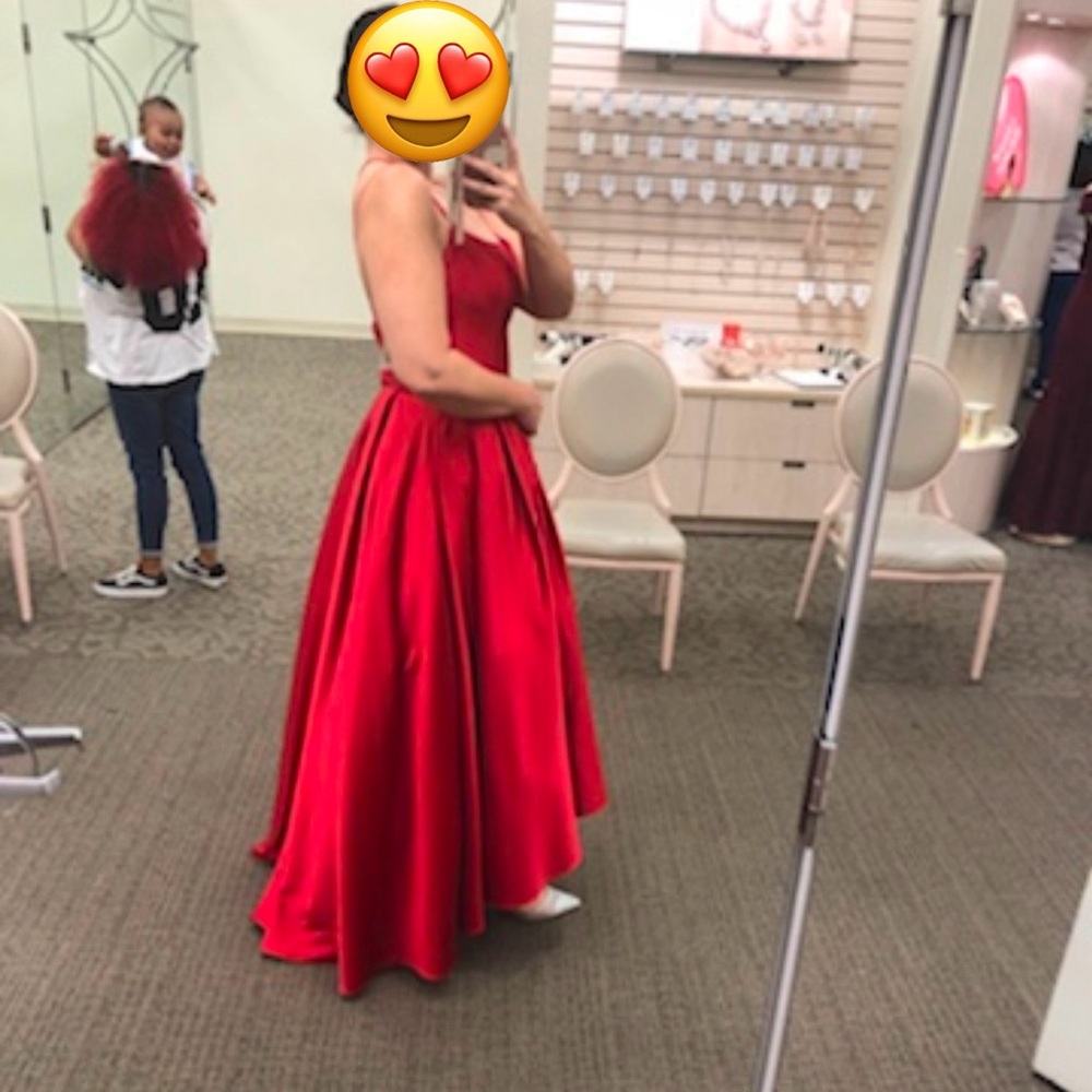 Elegant Red Ball Gown Dress